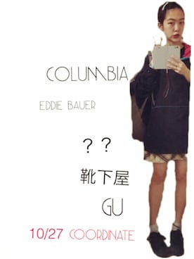 「Eddie Bauer（エディーバウアー）のアイテム（バッグ）」を使った、zuzuさん（レディース・156cm）の秋コーディネート