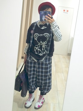 「ALGONQUINS（アルゴンキン）のアイテム（パンツ）」を使った、６９さん（レディース・162cm）の春コーディネート
