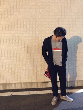「JULIEN DAVID（ジュリエンデビッド）のアイテム（トップス）」を使った、美容師さん。さん（メンズ・176cm）の春コーディネート