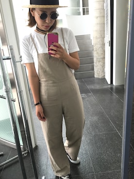 「SALON adam et rope'（サロン アダム エ ロペ）のアイテム（ハット）」を使った、ayanoさん（レディース・153cm）の夏コーディネート
