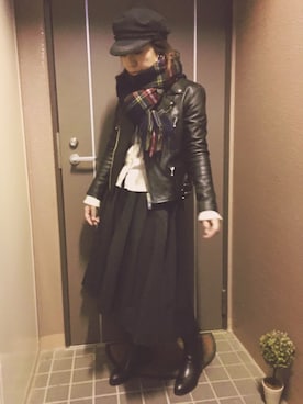 「LE JUN（ルジュン）のアイテム（帽子）」を使った、ayanoさん（レディース・153cm）の冬コーディネート