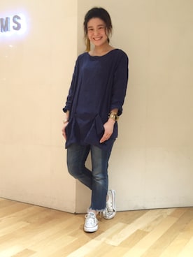 「napron（ナプロン）のアイテム」を使った、yamashita  aiさん（レディース・157cm）の夏コーディネート