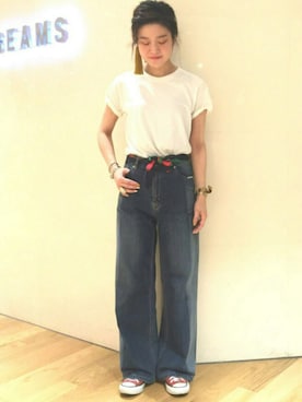 「アイテム（バングル/リストバンド）」を使った、yamashita  aiさん（レディース・157cm）の夏コーディネート