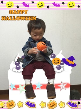 「halloween」｜「アイテム（デニムジャケット）」を使った、SSさん（レディース・152cm）の秋コーディネート