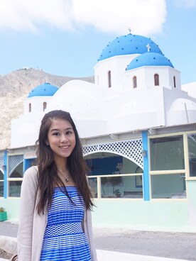 「travel」｜「アイテム（アクセサリー）」を使った、Grace Hung L.Y さん（レディース・163cm）の春コーディネート