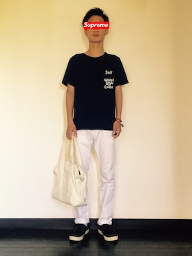 「青シャツ」｜りゅーさん（メンズ・173cm）の夏コーディネート