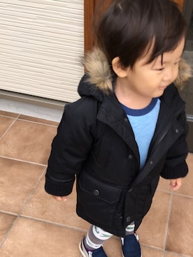 「2歳3ヶ月」｜「アイテム（ダウンジャケット/コート）」を使った、TAKUTOMOさん（キッズ・90cm）の秋コーディネート