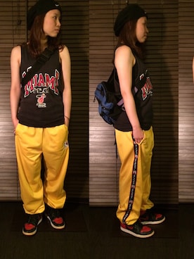 「NIKE(ナイキ)のアイテム(ハンチング/ベレー帽)」を使った、4523tieさん(レディース・161cm)の夏コーディネート