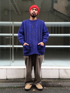 「L.L.Bean（エルエルビーン）のアイテム（スラックス）」を使った、4523tieさん（メンズ・165cm）の冬コーディネート