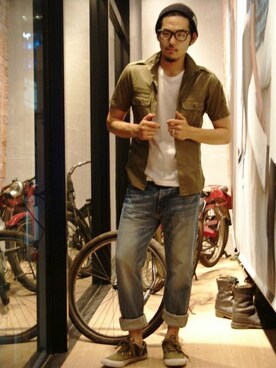 奥野翼さん(メンズ・180cm)の夏コーディネート