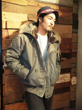 奥野翼さん（メンズ・180cm）の冬コーディネート