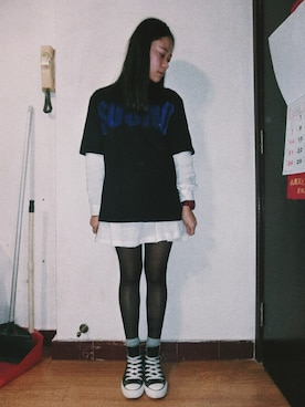 「CLOT（クロット）のアイテム（アナログ腕時計）」を使った、leewingblueさん（レディース・155cm）の冬コーディネート