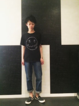 「BEAMS BOY（ビームスボーイ）のアイテム（パンツ）」を使った、けんた     わたなべさん（メンズ・163cm）の夏コーディネート