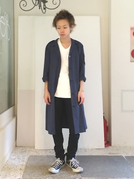 「BLK DNM（ブラックデニム）のアイテム（パンツ）」を使った、けんた     わたなべさん（メンズ・163cm）の冬コーディネート