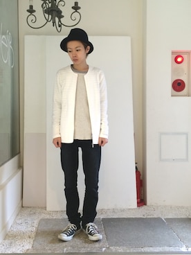 「BLK DNM（ブラックデニム）のアイテム（パンツ）」を使った、けんた     わたなべさん（メンズ・163cm）の冬コーディネート