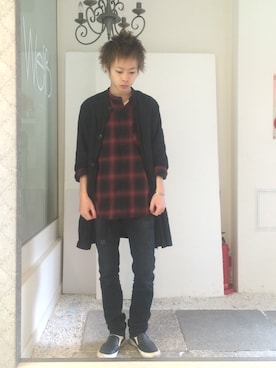 「BLK DNM（ブラックデニム）のアイテム（パンツ）」を使った、けんた     わたなべさん（メンズ・163cm）の冬コーディネート