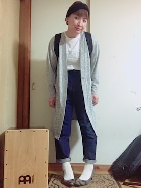 「マムジーンズ」｜meguさん（レディース・153cm）の春コーディネート