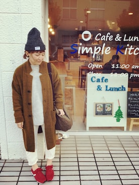 「prit（プリット）のアイテム（ジャケット/アウター）」を使った、meguさん（レディース・153cm）の秋コーディネート