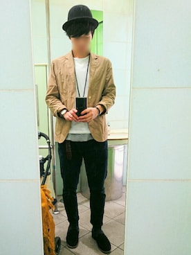 「417 EDIFICE（フォーワンセブンエディフィス）のアイテム（その他シューズ）」を使った、ゆうさん（メンズ・175cm）の秋コーディネート