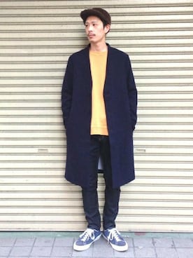 「デニムスキニーパンツ」｜赤井さん（メンズ・175cm）の冬コーディネート