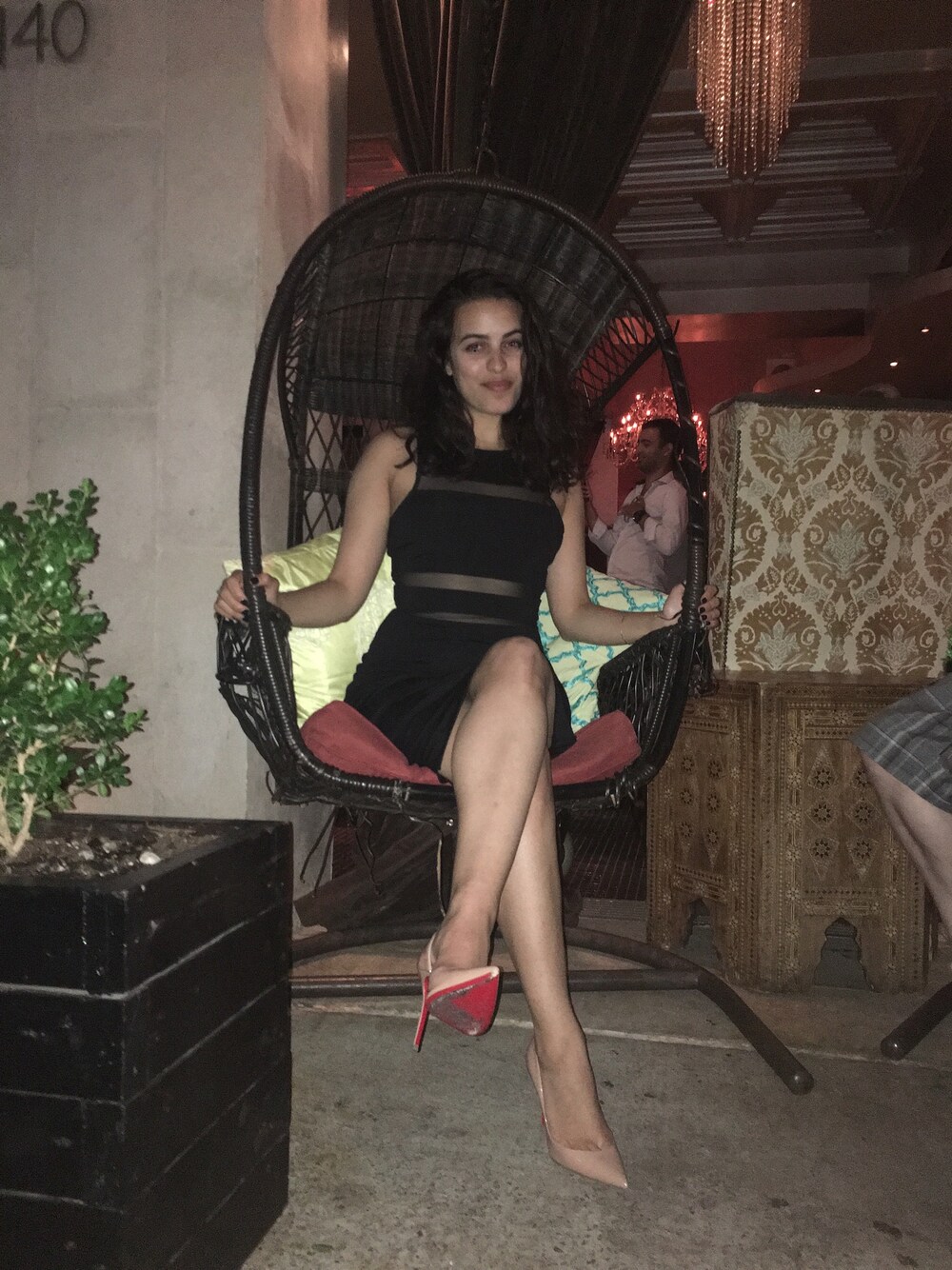 「heels_vogue、heels、Christian Louboutin、Nude、date style♡、date」｜「alexanderwangのアイテム（ドレス、ブラック系）」を使った、Merry Baldiさん（レディース・173cm）の秋コーディネートの1枚目の写真