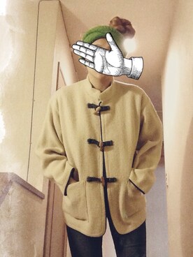 「45R（フォーティファイブアール）のアイテム（ダッフルコート）」を使った、きいたんさん（レディース・158cm）の秋コーディネート