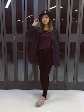 「PULL&BEAR（プルアンドベア）のアイテム（ライダースジャケット）」を使った、Tsz.nokさん（レディース・165cm）の秋コーディネート