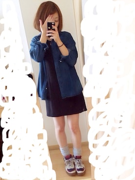 「ピクニック」｜「アイテム（チュニック）」を使った、あらいぐまさん（レディース・160cm）の春コーディネート