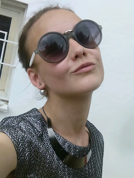「alessandro frenzaのアイテム（Accessories、グレー系）」を使った、Ladaさん（レディース・163cm）の夏コーディネート