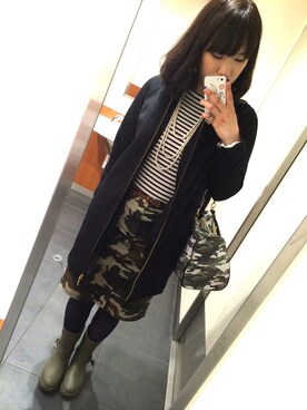 「LOUNGEDRESS（ラウンジドレス）のアイテム（その他アウター）」を使った、まちゅんさん（レディース・168cm）の春コーディネート