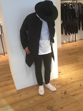 「サタデーズ ニューヨークシティ (Saturdays NYC)」｜「アイテム（ステンカラーコート）」を使った、Shotanukiさん（メンズ・172cm）の秋コーディネート