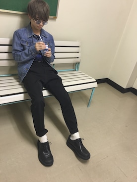 「JOURNAL STANDARD relume（ジャーナルスタンダード　レリューム）のアイテム（デニムジャケット）」を使った、木津つばさfromXOXさん（メンズ・167cm）の春コーディネート