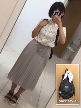 「KBF（ケイビーエフ）のアイテム（財布/小物）」を使った、せんぱなさん（レディース・154cm）の夏コーディネート