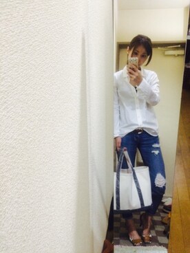 「日焼け対策」｜「アイテム（その他）」を使った、HaNaさん（レディース・157cm）の夏コーディネート
