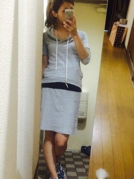 「せっとあっぷ風〜のアイテム（その他、グレー系）」を使った、HaNaさん（レディース・157cm）の夏コーディネート