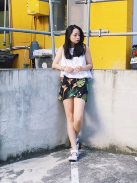 「nikeairrift」｜Celine Huangさん（レディース・163cm）の夏コーディネート