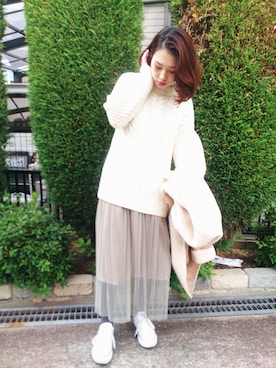 「アダムエロペ」｜ヤスダさん（レディース・157cm）の冬コーディネート