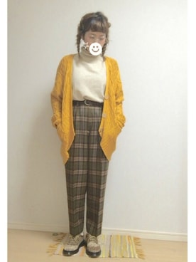「WC（ダブル シー）のアイテム（カーディガン/ボレロ）」を使った、☆★gizmo★☆さん（レディース・159cm）の冬コーディネート