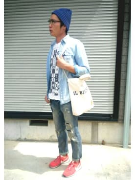 「RRL（ダブル アール エル）のアイテム（財布/小物）」を使った、IL1さん（メンズ・176cm）の秋コーディネート