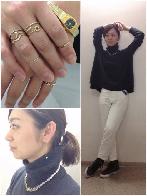 agete（アガット）の「【スキニーストーン】K10リング（10151111005