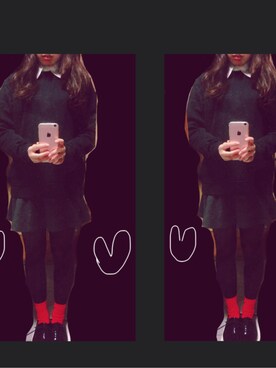 「DHOLIC（ディーホリック）のアイテム（モカシン/デッキシューズ）」を使った、U☺さん（レディース・164cm）の秋コーディネート