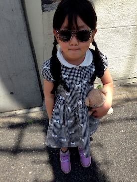 「REDDY APPLESEED（レディーアップルシード）のアイテム（ワンピース/ドレス）」を使った、manaさん（キッズ・110cm）の夏コーディネート