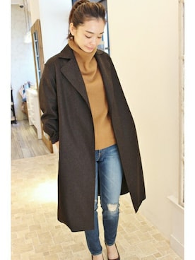 「plage（プラージュ）のアイテム（デニムパンツ）」を使った、LUCYさん（レディース・163cm）の秋コーディネート