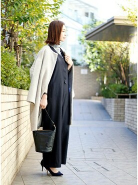 「plage（プラージュ）のアイテム（つなぎ/オールインワン）」を使った、LUCYさん（レディース・163cm）の冬コーディネート
