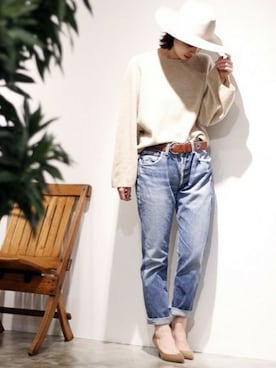 「hat」｜LUCYさん（レディース・163cm）の冬コーディネート