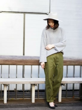 「hat」｜LUCYさん（レディース・163cm）の冬コーディネート