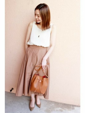 「タックイン」｜LUCYさん（レディース・163cm）の春コーディネート