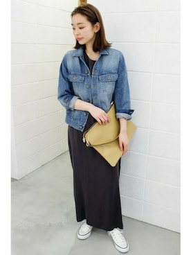 「plage（プラージュ）のアイテム（ジャケット/アウター）」を使った、LUCYさん（レディース・163cm）の春コーディネート