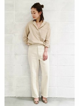 「パイソン柄」｜LUCYさん（レディース・163cm）の春コーディネート