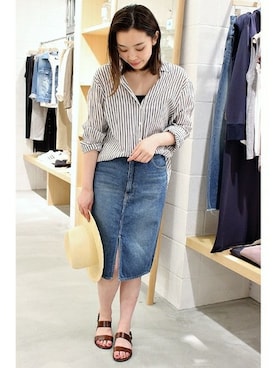 「plage（プラージュ）のアイテム（帽子）」を使った、LUCYさん（レディース・163cm）の春コーディネート